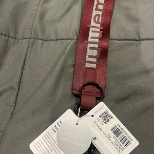 Lululemon never lost keychain wordmark red
